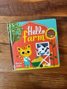 Hello Farm flap book hardback